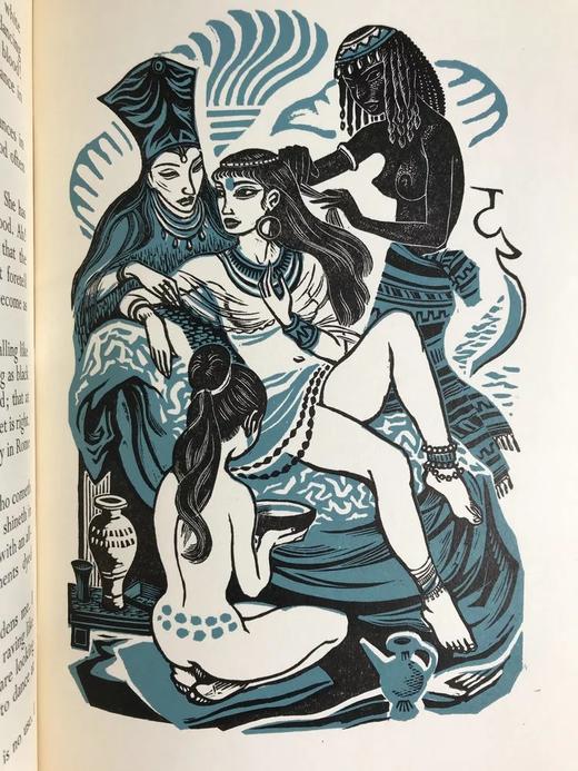 王尔德《莎乐美》 王尔德次子维维安·贺兰译本 Frank Martin版画插图 刺绣布面精装带书匣 商品图6