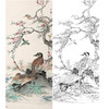 田世光工笔竖幅花鸟白描底稿-SG68 商品缩略图0