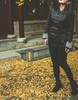 吉祥幸福之鸟 背后大蝴蝶结 印度手工绣片 黑棉袄 商品缩略图0