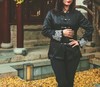 吉祥幸福之鸟 背后大蝴蝶结 印度手工绣片 黑棉袄 商品缩略图1