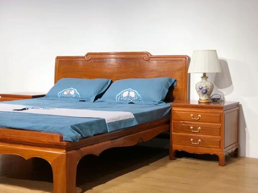 红桥红 家具严选  缅甸花梨(大果紫檀）  【素面直背高低床】 商品图6