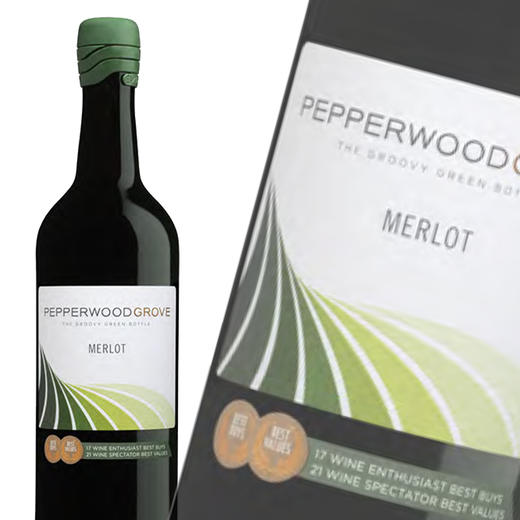 【双支特惠装】贝贝树-梅洛红葡萄酒 Pepperwood Groves Merlot 750ml*2 商品图1