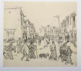 今日美术馆版画-陈丹青-风景速写(5)#此商品参加第十一届北京惠民文化消费季