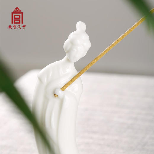 【故宫陶瓷】清心端自秀深闺-湘君陶瓷美人香插摆件（赠送线香） 商品图3