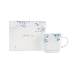 【故宫陶瓷】月兔桂花清-马克杯水杯国风中式骨瓷杯礼盒