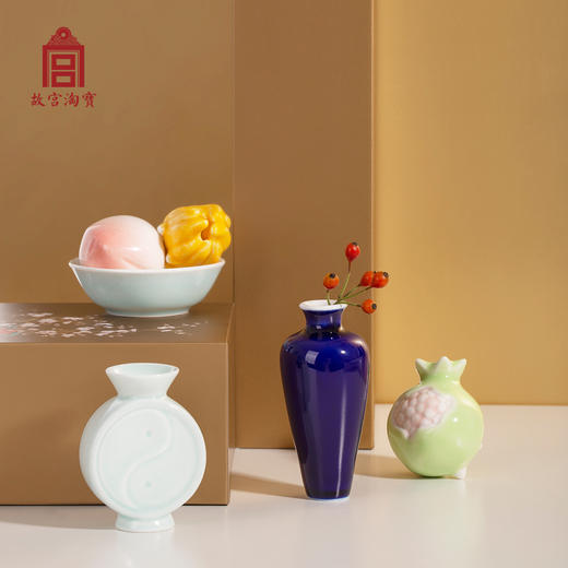 【故宫陶瓷】文房清供-笔山水丞笔洗花瓶陶瓷文房四宝摆件 商品图0