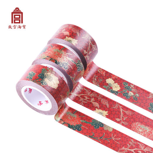 【绝版限量】大红国风-漆嵌百花和纸胶带套装 商品图3