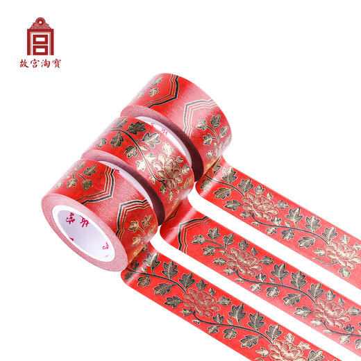 【绝版限量】大红国风-漆嵌百花和纸胶带套装 商品图4