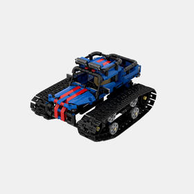 编程益智积木 “蜂巢虹蓝骑士” 履带坦克车