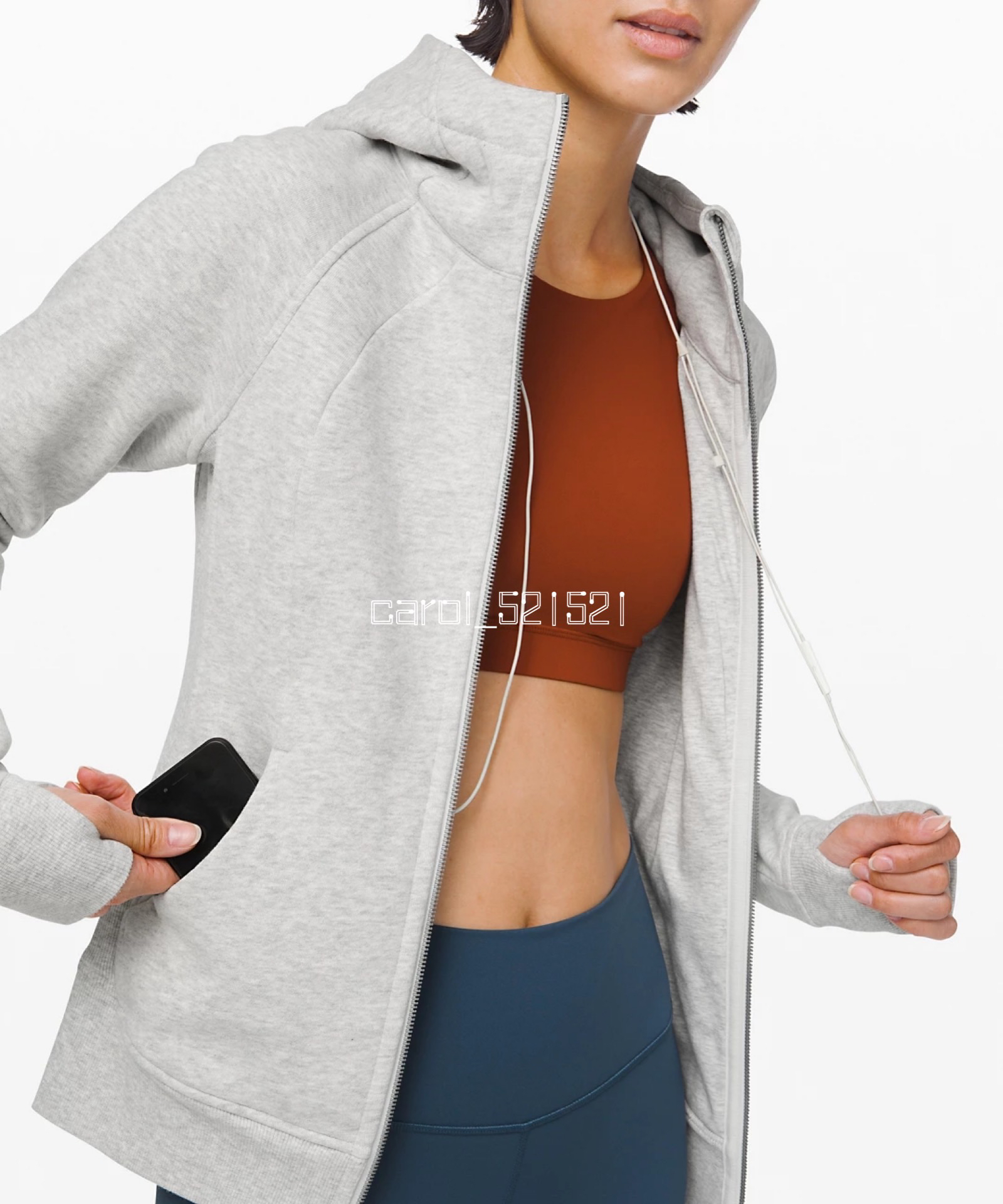 lululemon scuba 女士运动连帽衫 iv 三色 官网:950.00