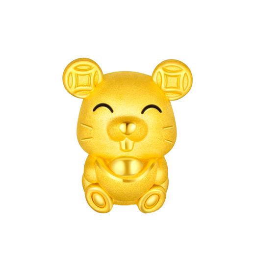 六福珠宝 招财生肖鼠黄金转运珠手链路路通硬金串珠定价 总重1.62克;金重1.47克	GFA170371 商品图0