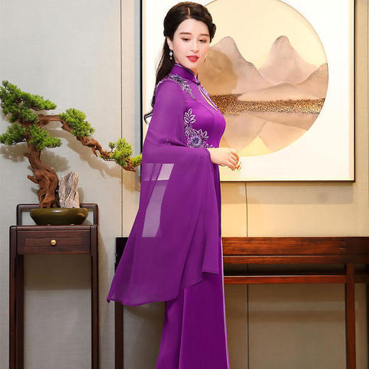 时尚优雅修身，高开叉中国风晚礼服MB-晚礼服 商品图2