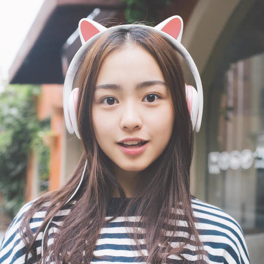 Censi声氏 猫耳兔耳朵无线蓝牙版少女心可爱韩版萌耳机头戴式耳机 商品图4