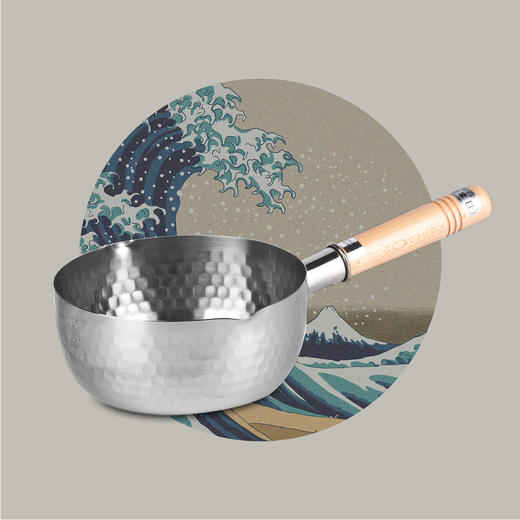 日本原产YOSHIKAWA雪平锅不锈钢木柄汤锅20cm 商品图1