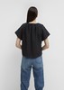 Toteme 20PS 黑色SAVANETA褶皱短袖上衣 商品缩略图2