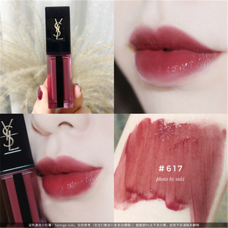 ysl 圣罗兰water stain2019新品缎面水光唇釉612 617 618