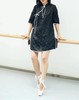 星币刺绣 黑色白蝴蝶结旗袍 商品缩略图0