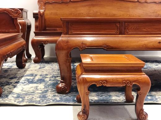 红桥红 家具严选  缅甸花梨(大果紫檀）  【如意素靠背沙发八件套】 商品图6