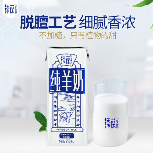 【添葆】羊奶山羊奶盒装早餐纯羊奶250ml*6盒 商品图1