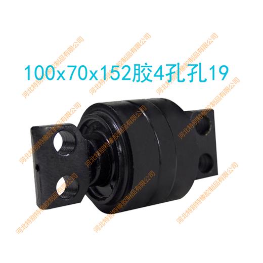 德龙扭力胶芯(4孔)100*70*152(胶)(孔19)(高69)（单价=1个，12个=1箱）/德龙拉臂套/德龙拉力套100x70x152(10070152) 商品图0