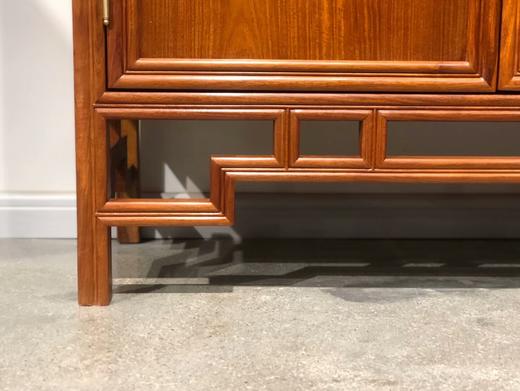 红桥红 家具严选  缅甸花梨(大果紫檀）  【卷草纹条子书架】 商品图4