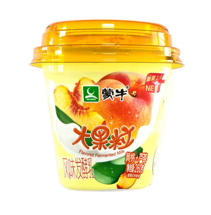 【蒙牛大果粒风味发酵乳】260g/杯,保质期21天