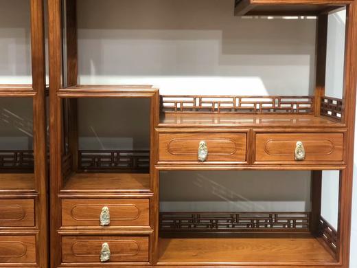 红桥红 家具严选  缅甸花梨(大果紫檀）  【卷草纹条子书架】 商品图7