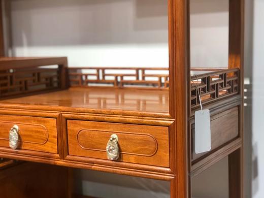 红桥红 家具严选  缅甸花梨(大果紫檀）  【卷草纹条子书架】 商品图6