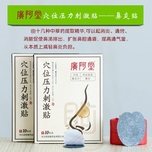 【鼻炎贴】廣阿堂穴位压力刺激贴——鼻子不通，贴一贴 商品图3