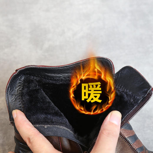 MLD-8879秋冬新复古民族风真皮女靴 商品图3