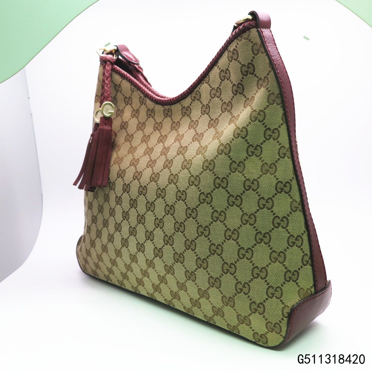 二手9新gucci古驰marrakech中号圆底包257026g511318420