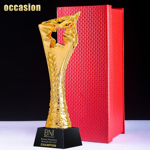 奖杯定制水晶定做五角星荣誉年会高档创意优秀员工儿童免费刻字 商品图4