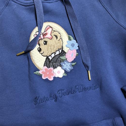 T..W 小熊尼尼 冬季新女款加厚加绒小熊刺绣连帽卫衣 WY340 商品图7
