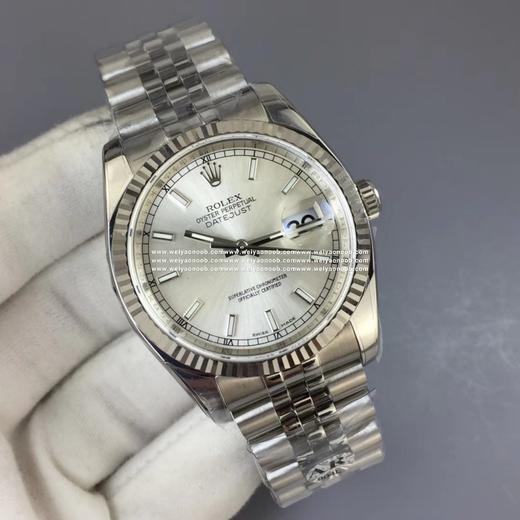 AR劳力士ROLEX DATEJUST超级904L V2升级版日志型36系列腕表，表壳表带运用超级904L铸造而成，并行代购版DATEJUST，完美修正十年间所有副本的不足和缺陷，36mm表径 商品图11