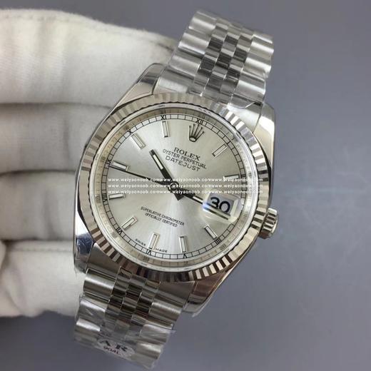 AR劳力士ROLEX DATEJUST超级904L V2升级版日志型36系列腕表，表壳表带运用超级904L铸造而成，并行代购版DATEJUST，完美修正十年间所有副本的不足和缺陷，36mm表径 商品图12