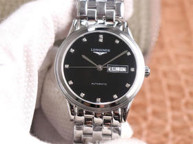 浪qin军旗系列双日历，尺寸38.5mm.中英文星期日历双显示，搭配​精​磨刻字ETA2836​机芯V8认证，进​口蓝宝​石镜​面.一​表​一码一吊​牌无重​复,男士手表，透底，精钢表带，自动机械机芯