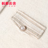 韩都衣舍2020冬装新款韩版单排扣毛绒小香风短外套女OM81330樰 商品缩略图3