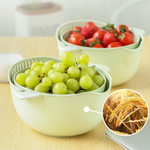 360°旋转双层分离沥水菜篮 商品图1