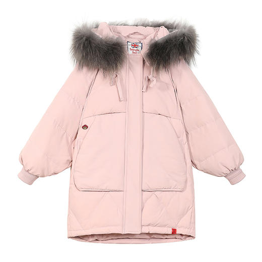 开团|Paddington Bear帕丁顿熊儿童羽绒服男女童长款毛领羽绒2019新款冬装外套 商品图8