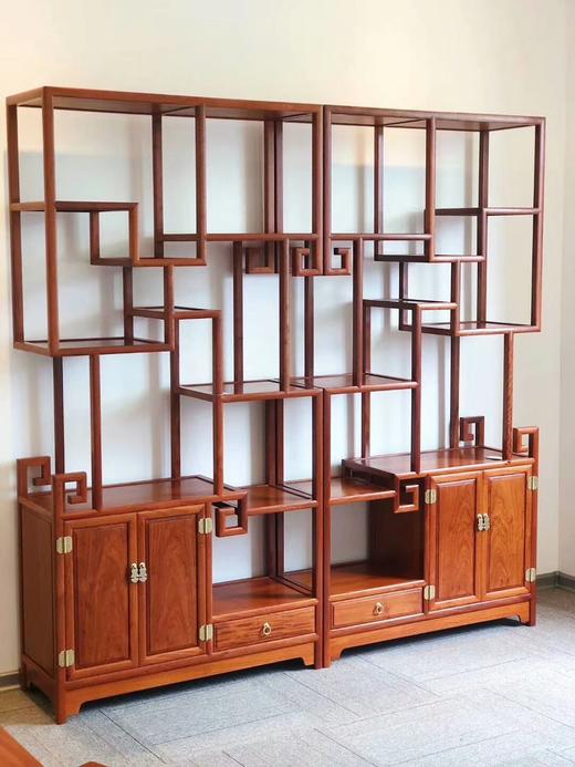 红桥红  家具严选  缅甸花梨(大果紫檀） 【明式博古架】 商品图1