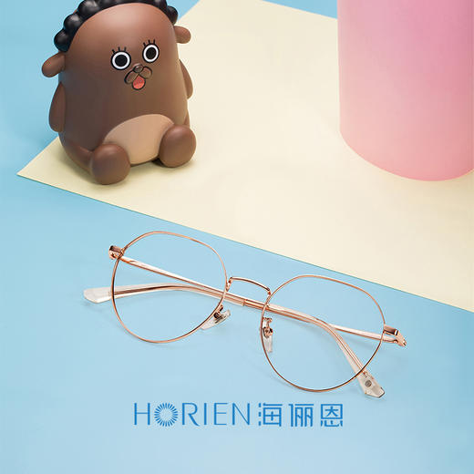 海俪恩近视眼镜女男士大框框架大脸有数超轻个性眼镜框架N71033 商品图4