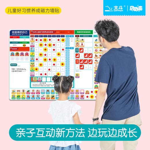 北斗【礼盒装】 儿童好习惯养成磁力墙贴  适合3岁以上 167块磁片 40种好习惯 商品图2