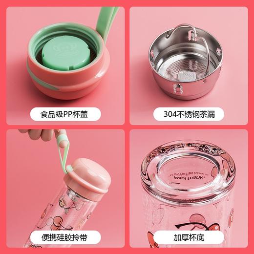 paulfrank大嘴猴玻璃杯男女学生水杯双层办公茶杯随手杯创意杯子 商品图2