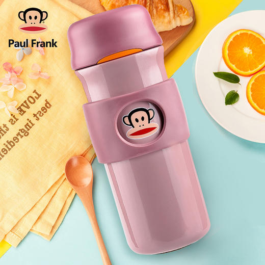 大嘴猴（PaulFrank）PFD001保温杯黑色 男女士便携商务车载水杯真空不锈钢茶杯400ML 商品图1