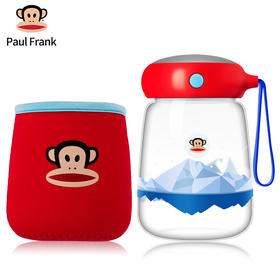大嘴猴（paulfrank）玻璃杯可爱便携企鹅杯创意学生水杯380ML