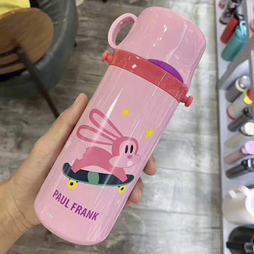 大嘴猴保温杯男女可爱便携水杯学生简约时尚潮流不锈钢杯子带杯盖 商品图3