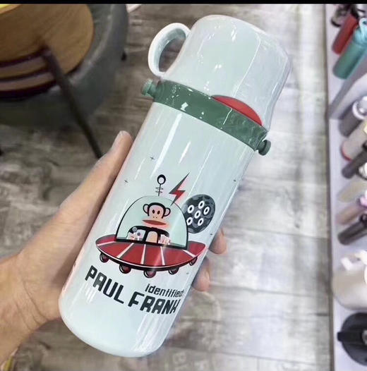大嘴猴保温杯男女可爱便携水杯学生简约时尚潮流不锈钢杯子带杯盖 商品图2