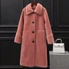 BC-349秋冬中长款中年颗粒绒韩版淑女系带毛呢外套 商品缩略图2