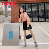韩都衣舍2020春新款女装韩版显白珠光肉粉色宽松休闲衬衫IG8662僥 商品缩略图1