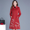 YW-XY19A38时尚修身显瘦绣花雪貂绒大衣 商品缩略图4